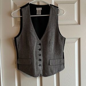 George Monochrome Herringbone Vest
